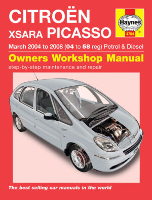 Haynes Citroen reparasjonshåndbok for Citroën Xsara Picasso Petrol & Diesel (Mar 04 - 08) 04 to 58