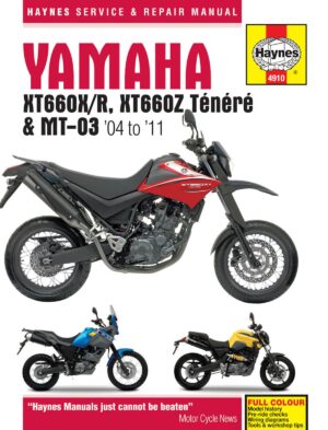 Haynes Yamaha reparasjonshåndbok for Yamaha XT660 & MT-03 (04 - 11)