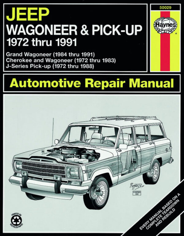 Haynes Jeep reparasjonshåndbok for Jeep Wagoneer/J-Series ‘72 - ‘91