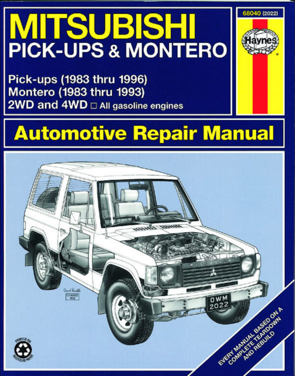 Haynes Mitsubishi reparasjonshåndbok for Mitsubishi Pick-up & Montero ‘83 - ‘96