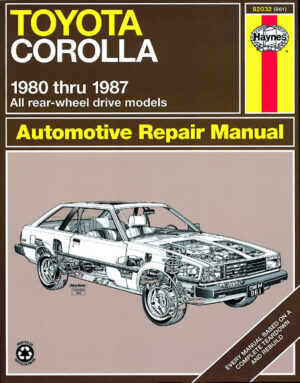 Haynes Toyota reparasjonshåndbok for Toyota Corolla (RWD) ‘80 - ‘87