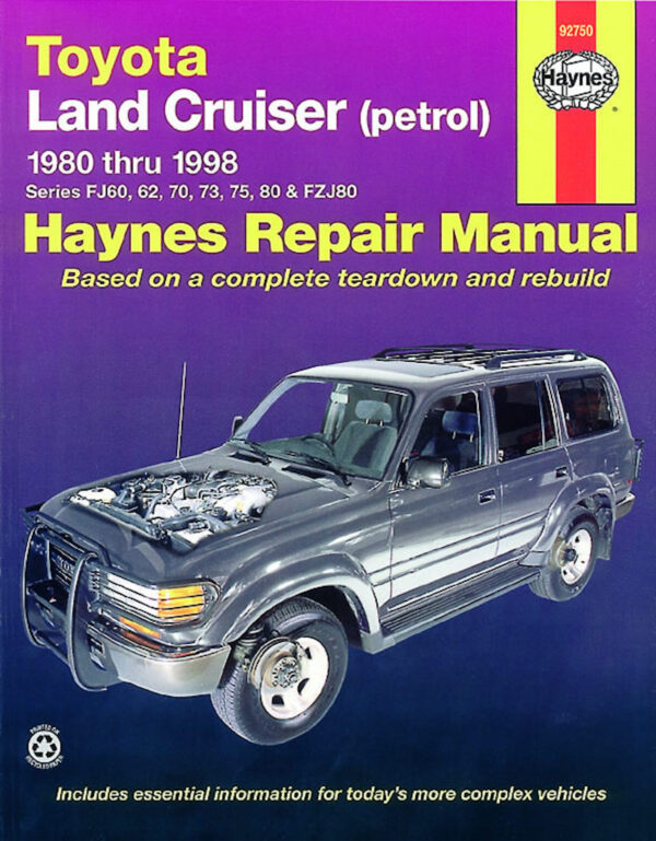 Haynes Toyota reparasjonshåndbok for Toyota Land Cruiser Petrol (80 - 98)