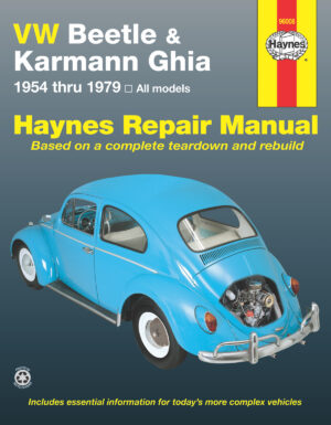 Haynes Volkswagen reparasjonshåndbok for VW Beetle & Karmann Ghia ‘54 - ‘79