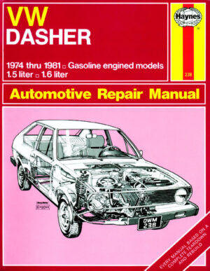 Haynes Volkswagen reparasjonshåndbok for VW Dasher ‘74 - ‘81