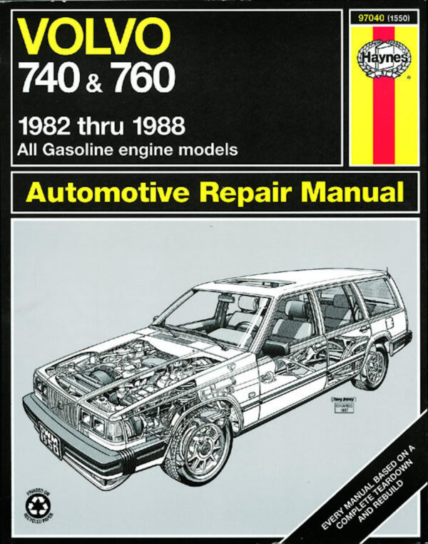 Haynes Volvo reparasjonshåndbok for Volvo 740 & 760 Series ‘82 - ‘88