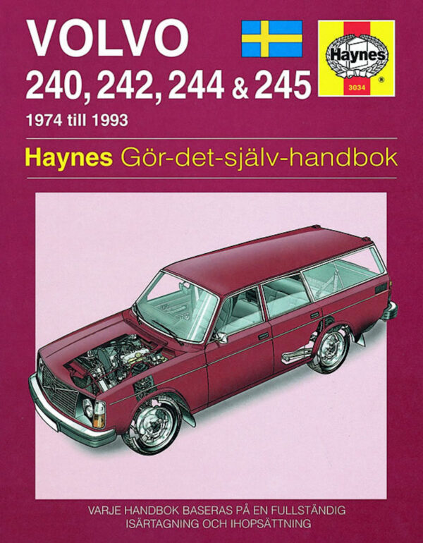 Haynes Volvo reparasjonshåndbok for Volvo 240