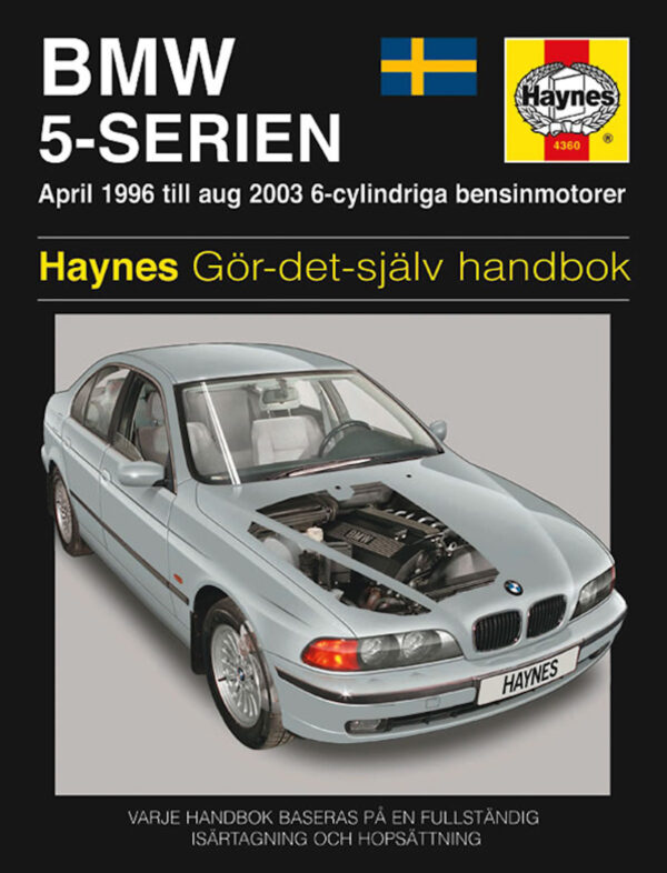 Haynes BMW reparasjonshåndbok forside for BMW 5-Serien (96 - 03)