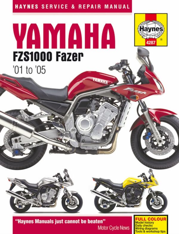 Haynes Yamaha reparasjonshåndbok for Yamaha Fazer FZS1000 2001 - 2005